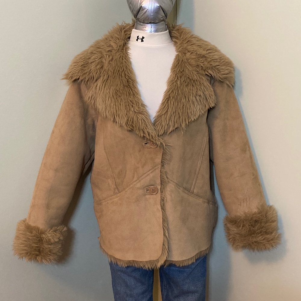 Twenty Tan Faux Fur Trim Women's Jacket